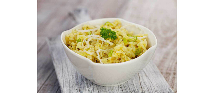 Risotto ai peperoni verdi e curry
