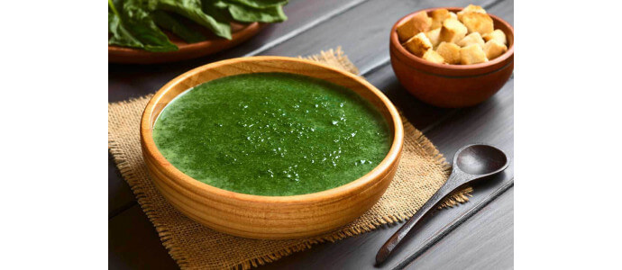 Crema di spinaci con crostini