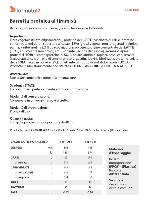 008 Barretta proteica al tiramisu