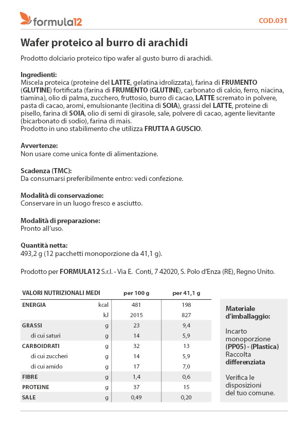 031_Wafer proteico al burro di arachidi