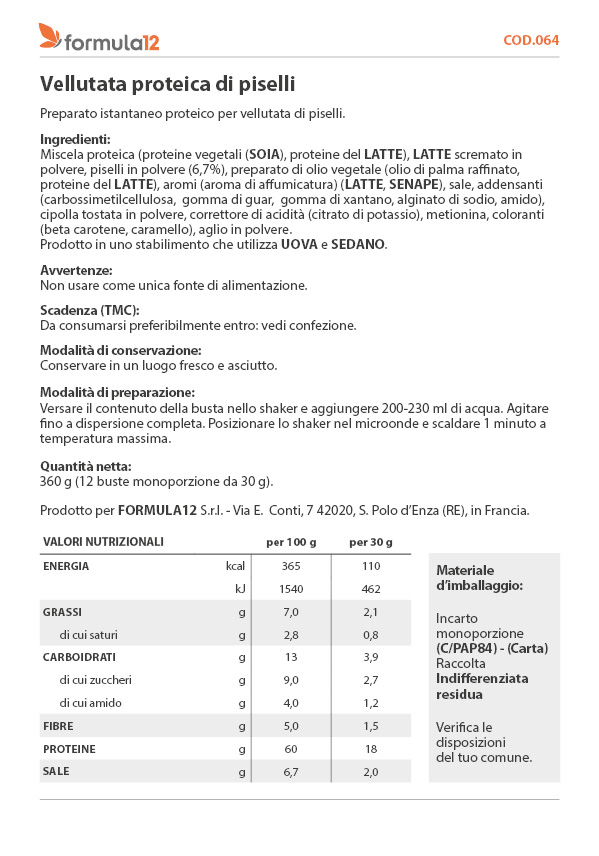 064 Vellutata proteica di piselli