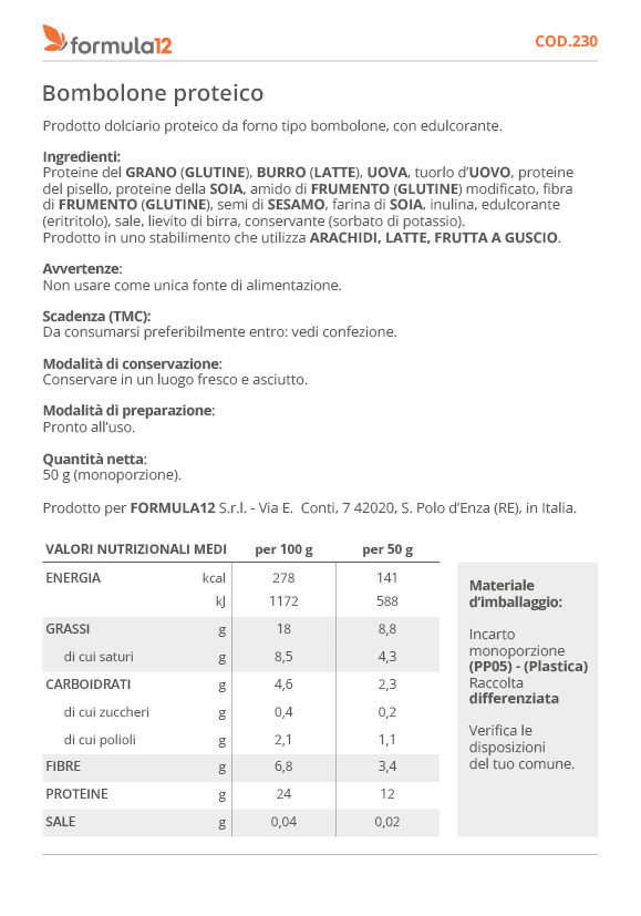 230 Bombolone proteico