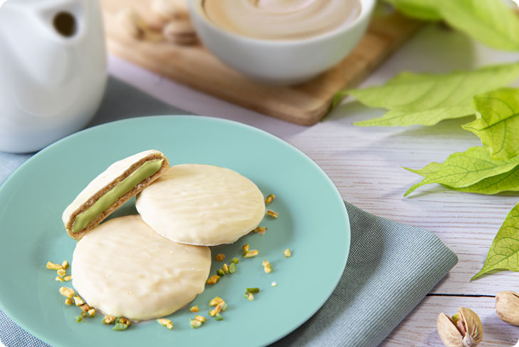 Medaglione white crema pistacchio