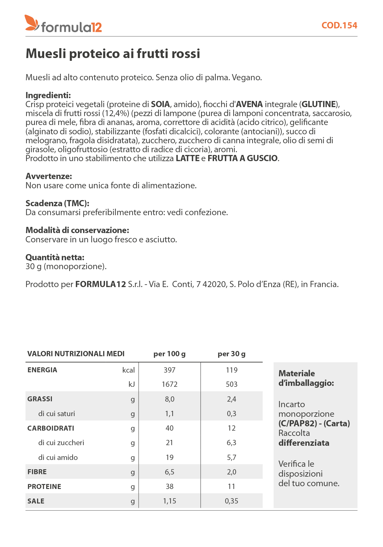 154_Muesli proteici ai frutti rossi