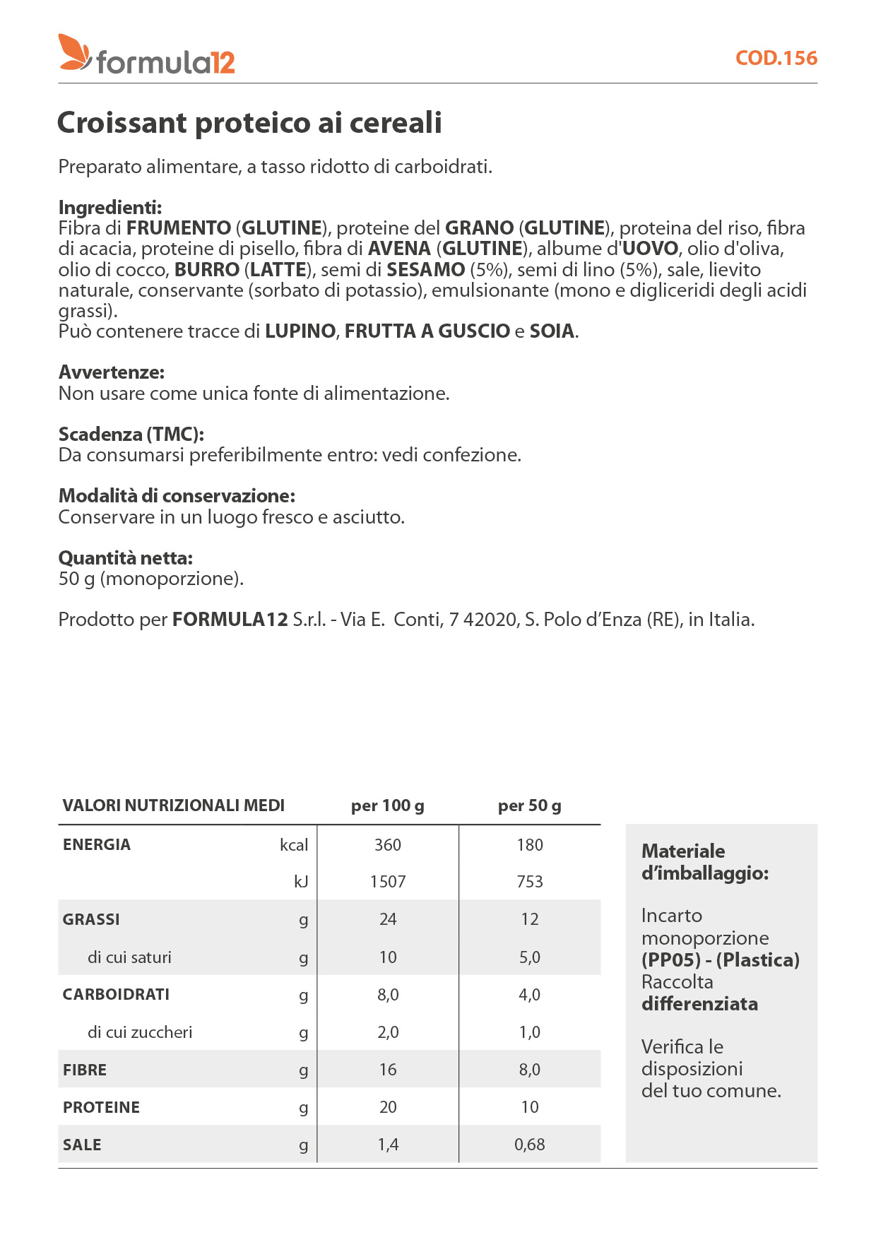 156_Croissant salato proteico ai cereali