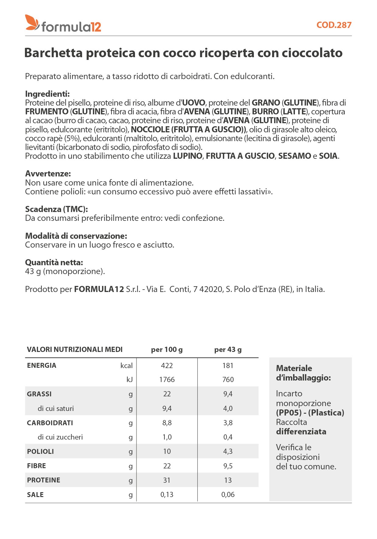 287_Barchetta con cocco ricoperta con cioccolato