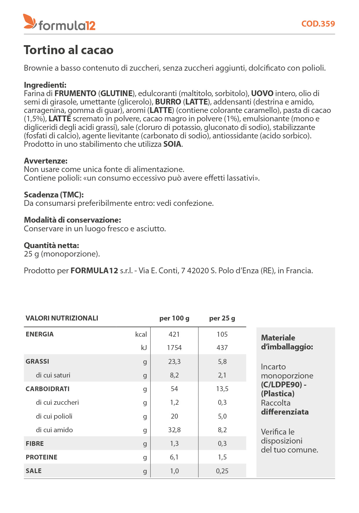 359_Tortino proteico al cacao