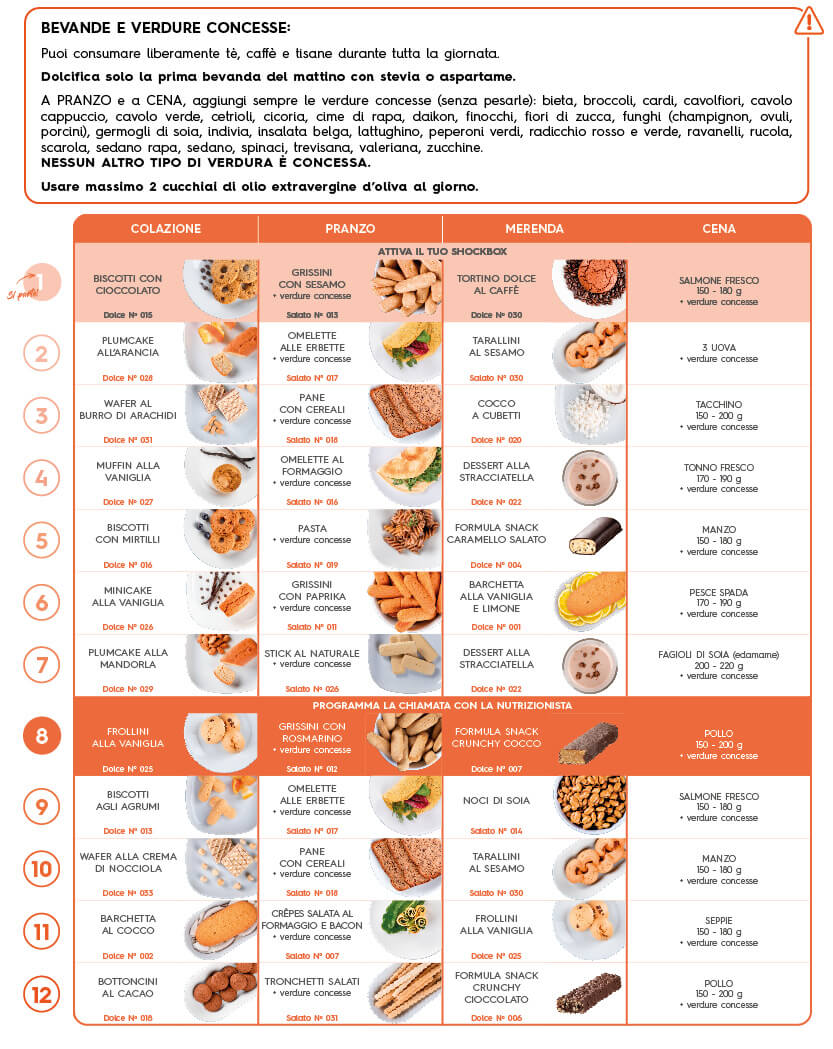 Menu senza cena