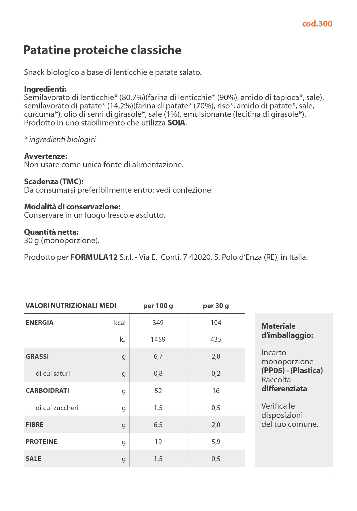 300_Patatine proteiche classiche