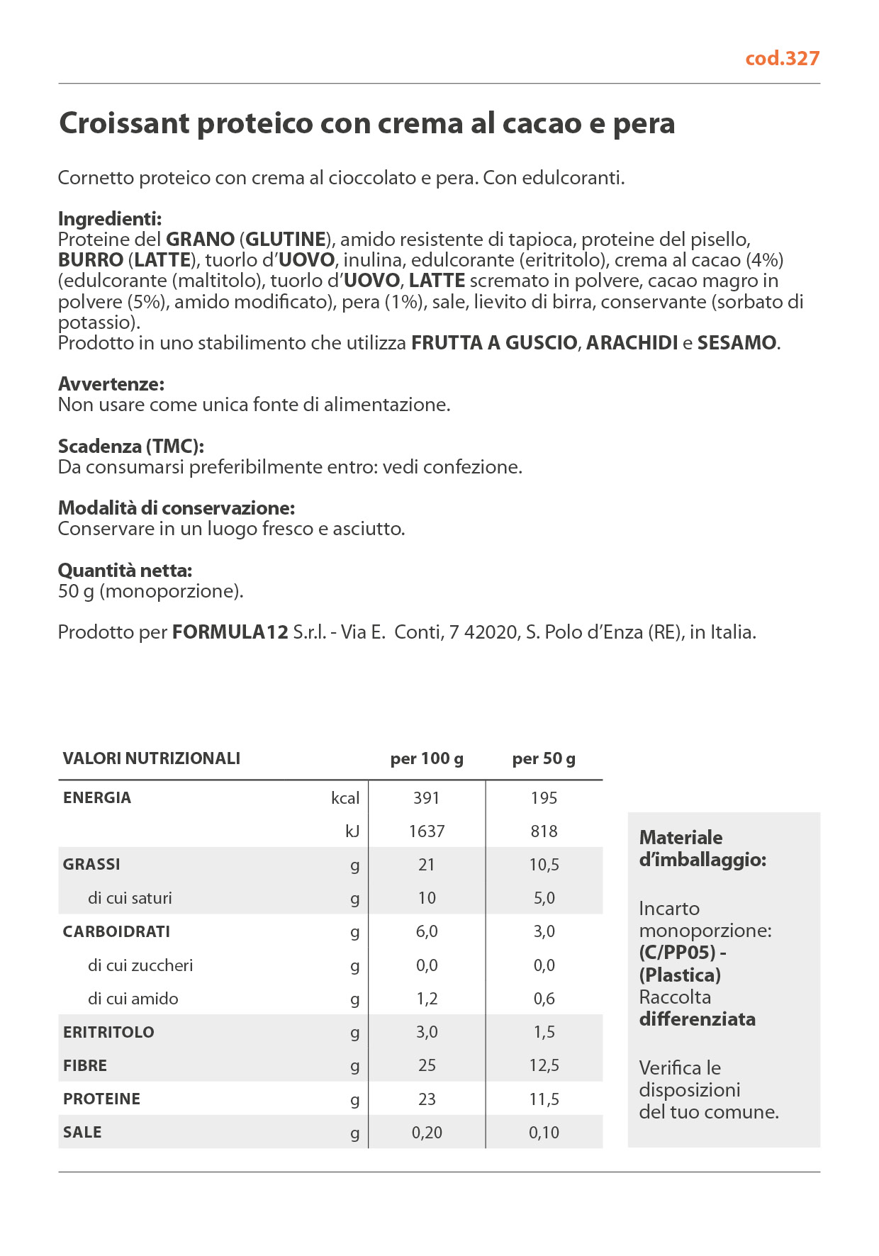 327_Croissant proteico con crema al cacao e pera