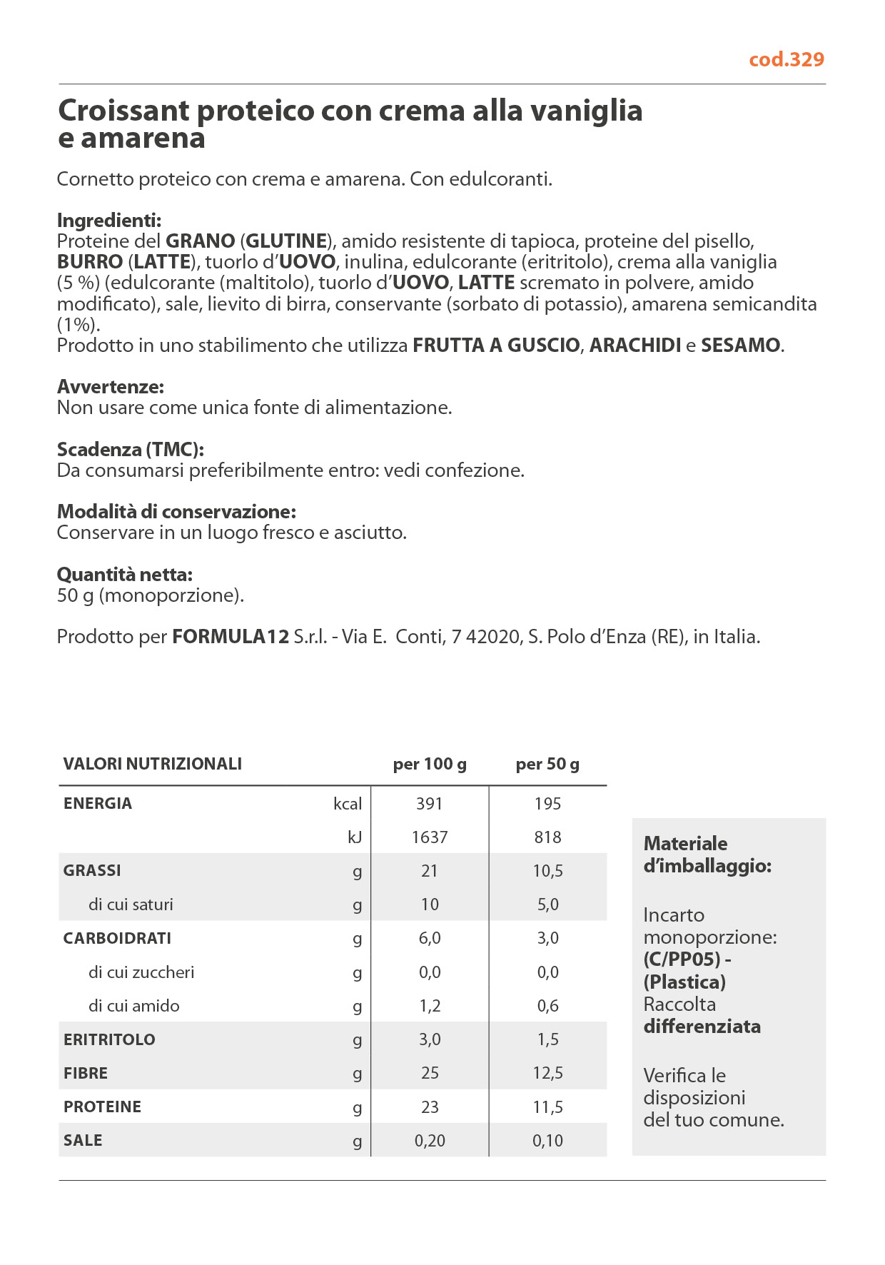 329_Croissant proteico con crema alla vaniglia e amarena