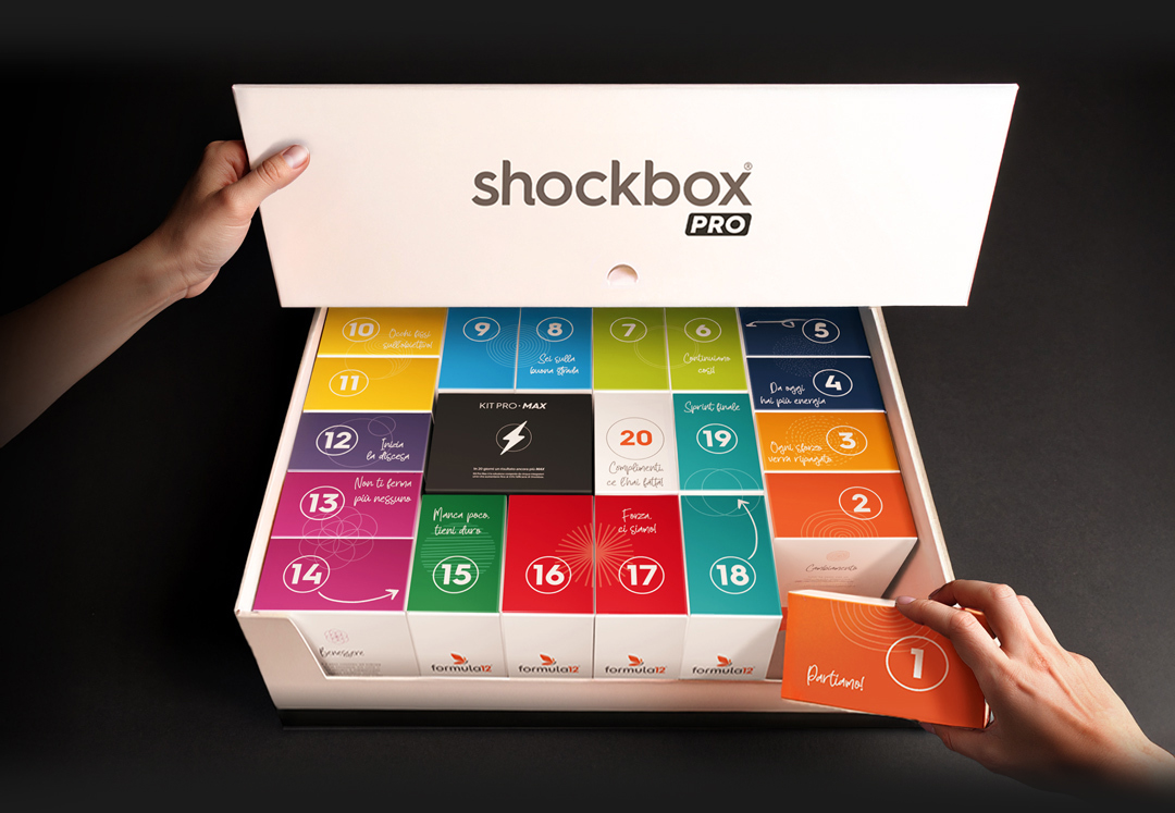 Mani che si accingono ad aprire il kit Shockbox Pro 2025