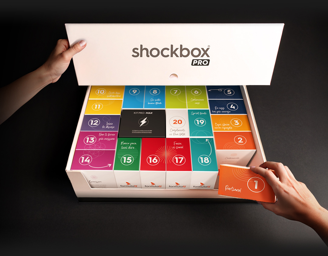 Mani che si accingono ad aprire il kit Shockbox Pro 2025